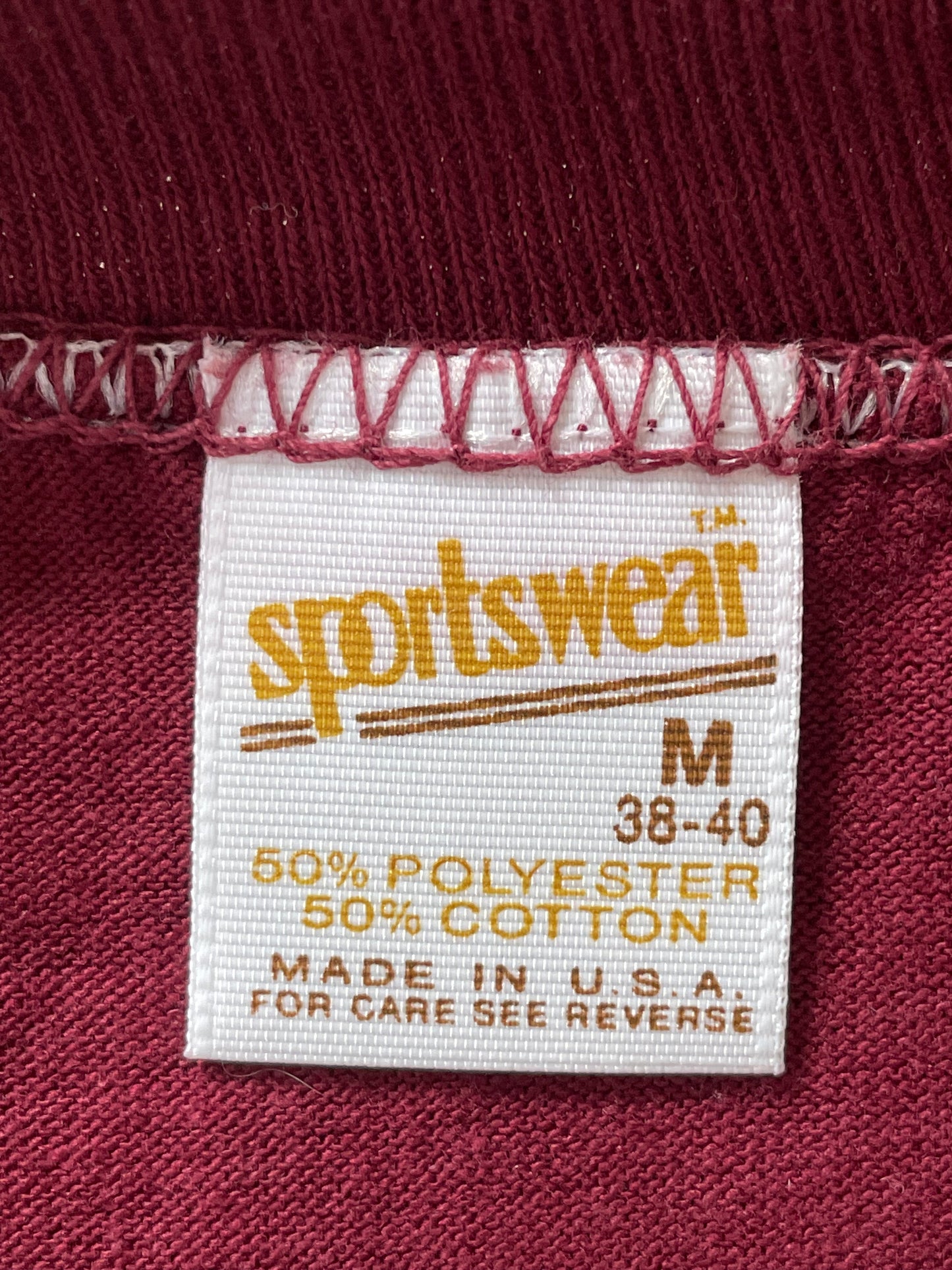 70s/80s Sportswear Blank Maroon Tee