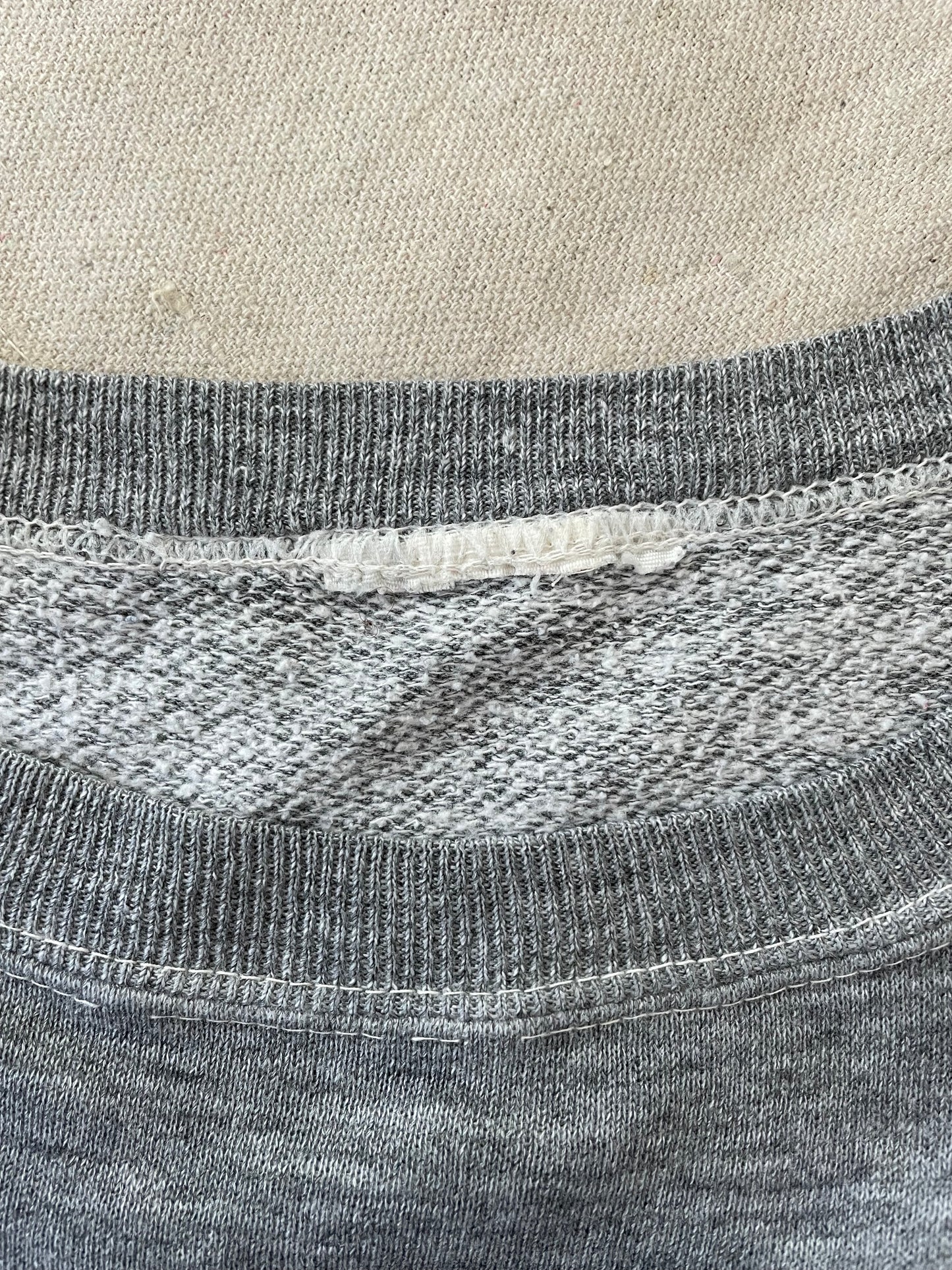 80s Blank Heather Gray Short Sleeve Sweatshirt