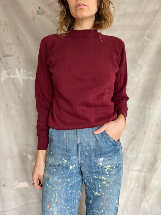 80s Blank Maroon Sweatshirt