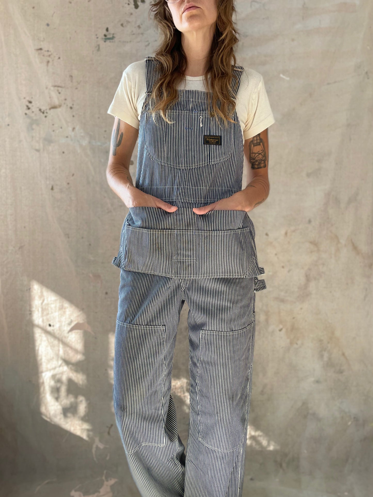 80s Sears Tradeware Hickory Stripe Apron Overalls