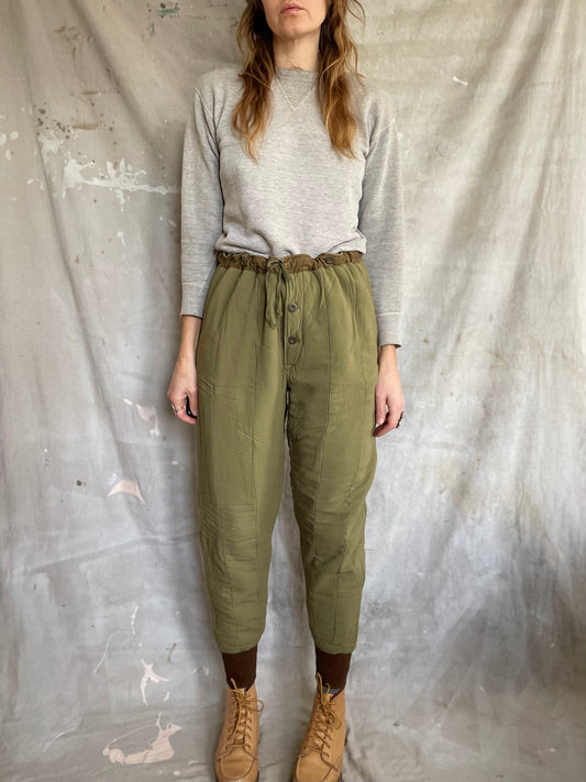 60s Czech Quilted Liner Pants