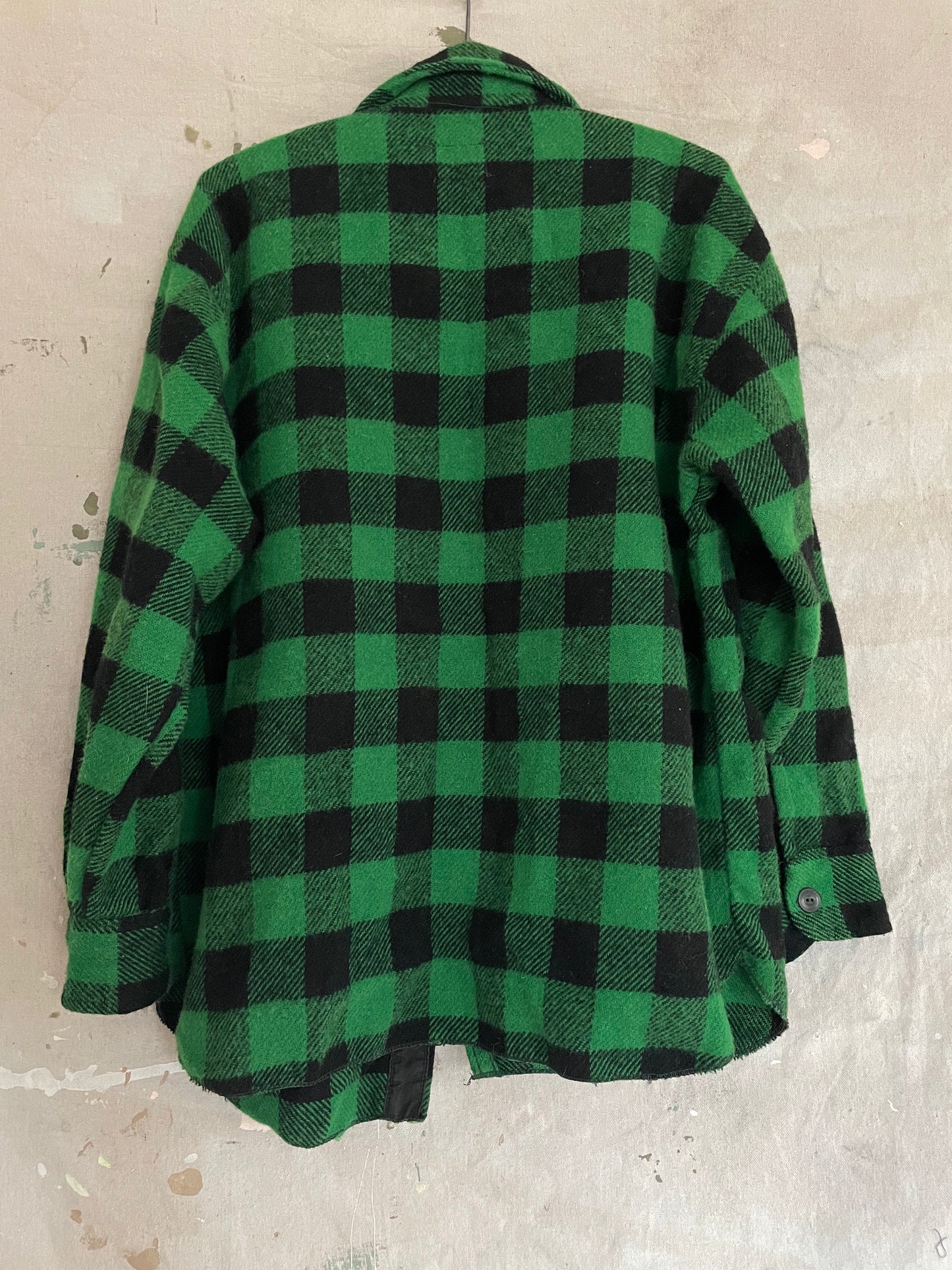 50s/60s Buffalo Plaid Chill Chaser By Blue Top Wool Shirt