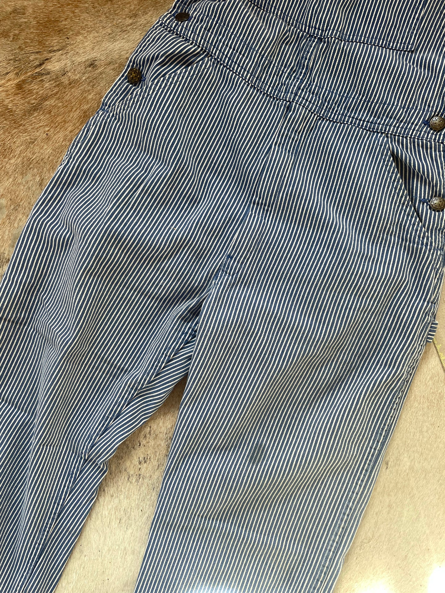 80s OshKosh Hickory Stripe Overalls