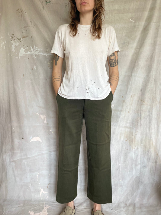 50s Deep Green Gabardine Slacks