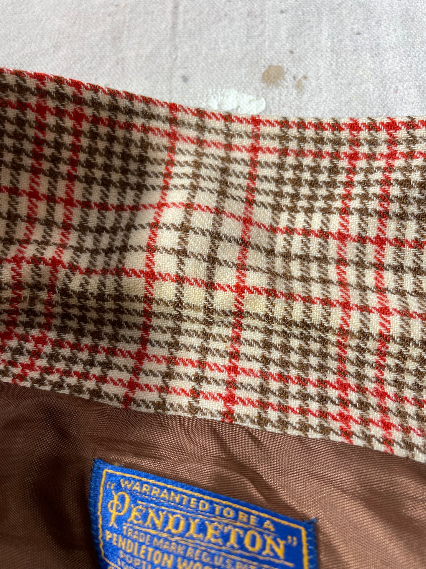 60s/70s Houndstooth Pendleton Shirt Coat