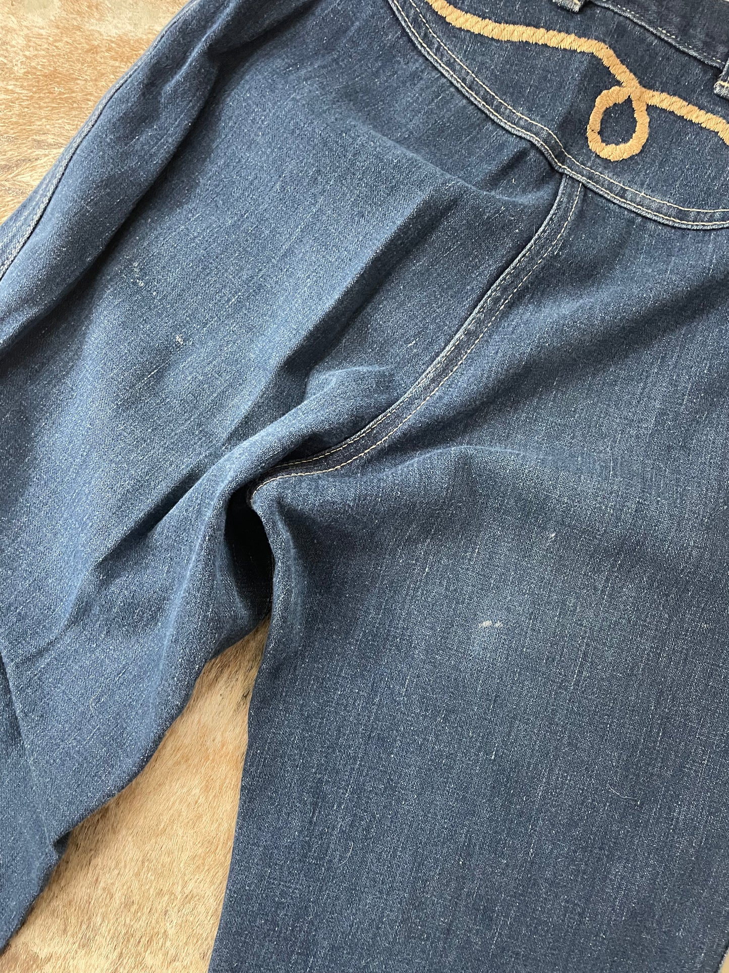 70s Wrangler Rope Embroidered Jeans