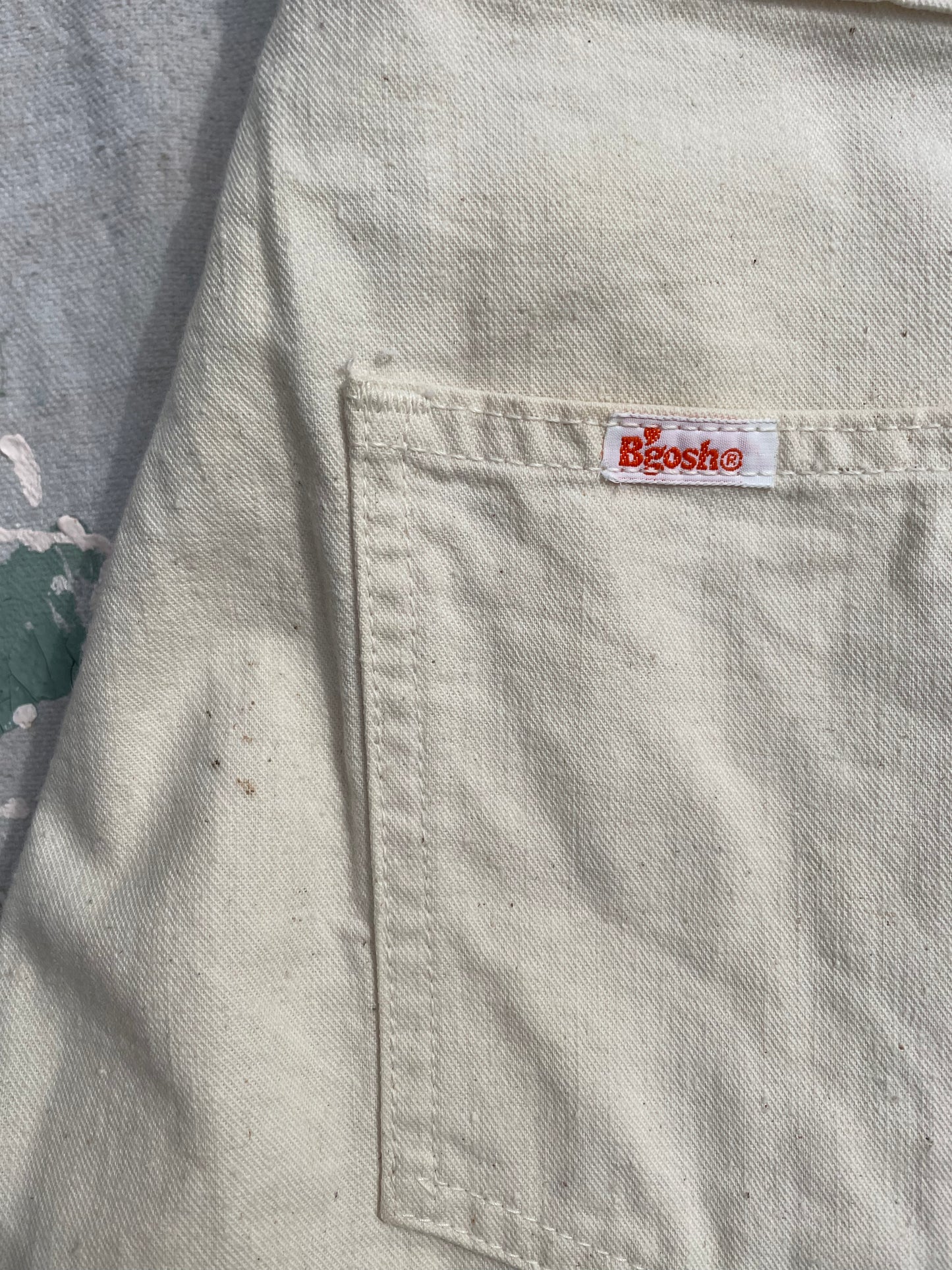70s OshKosh Ecru Carpenter Painter Pants