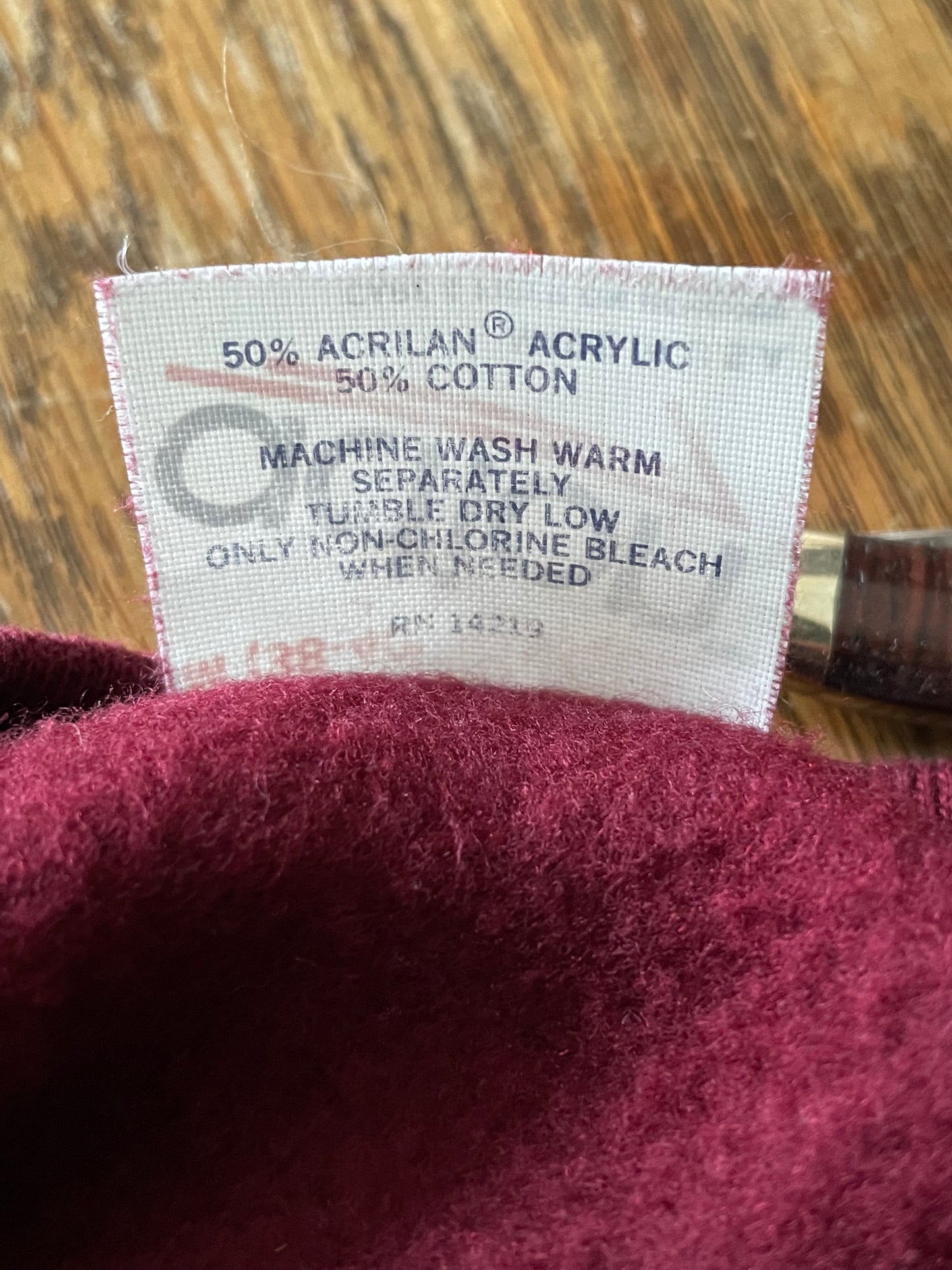 80s Blank Maroon Sweatshirt
