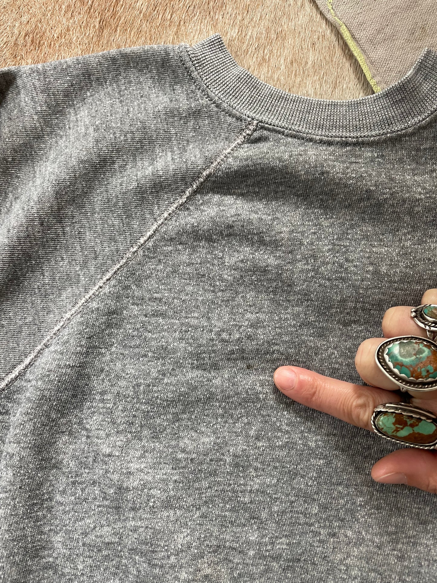 70s Blank Heather Gray Sweatshirt