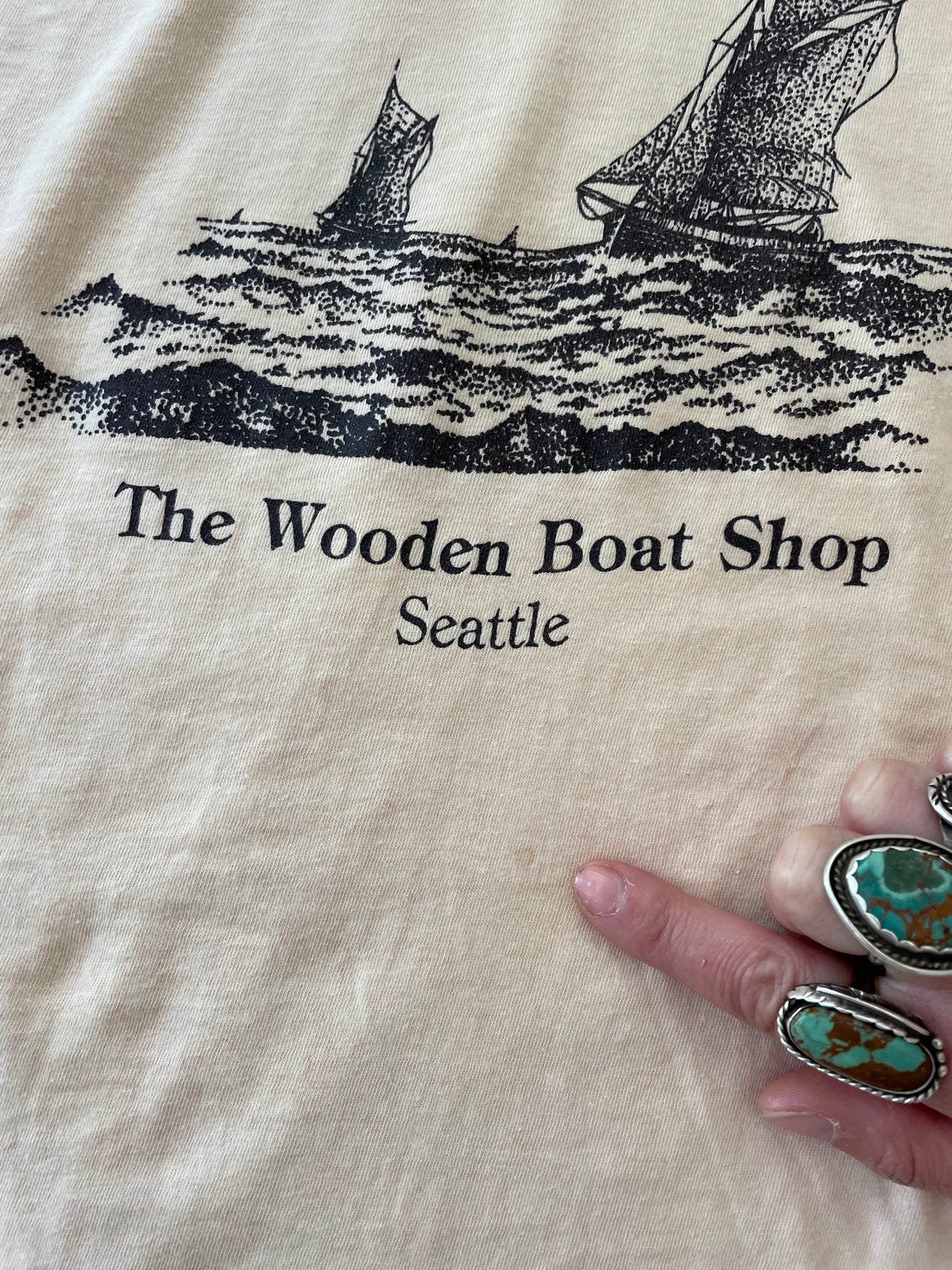 70s The Wooden Boat Shop, Seattle Tee