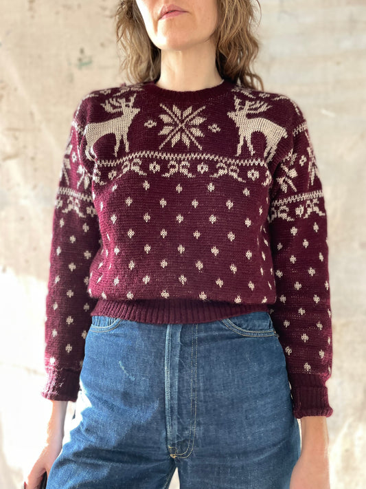 40s Jantzen Holiday Reindeer Sweater