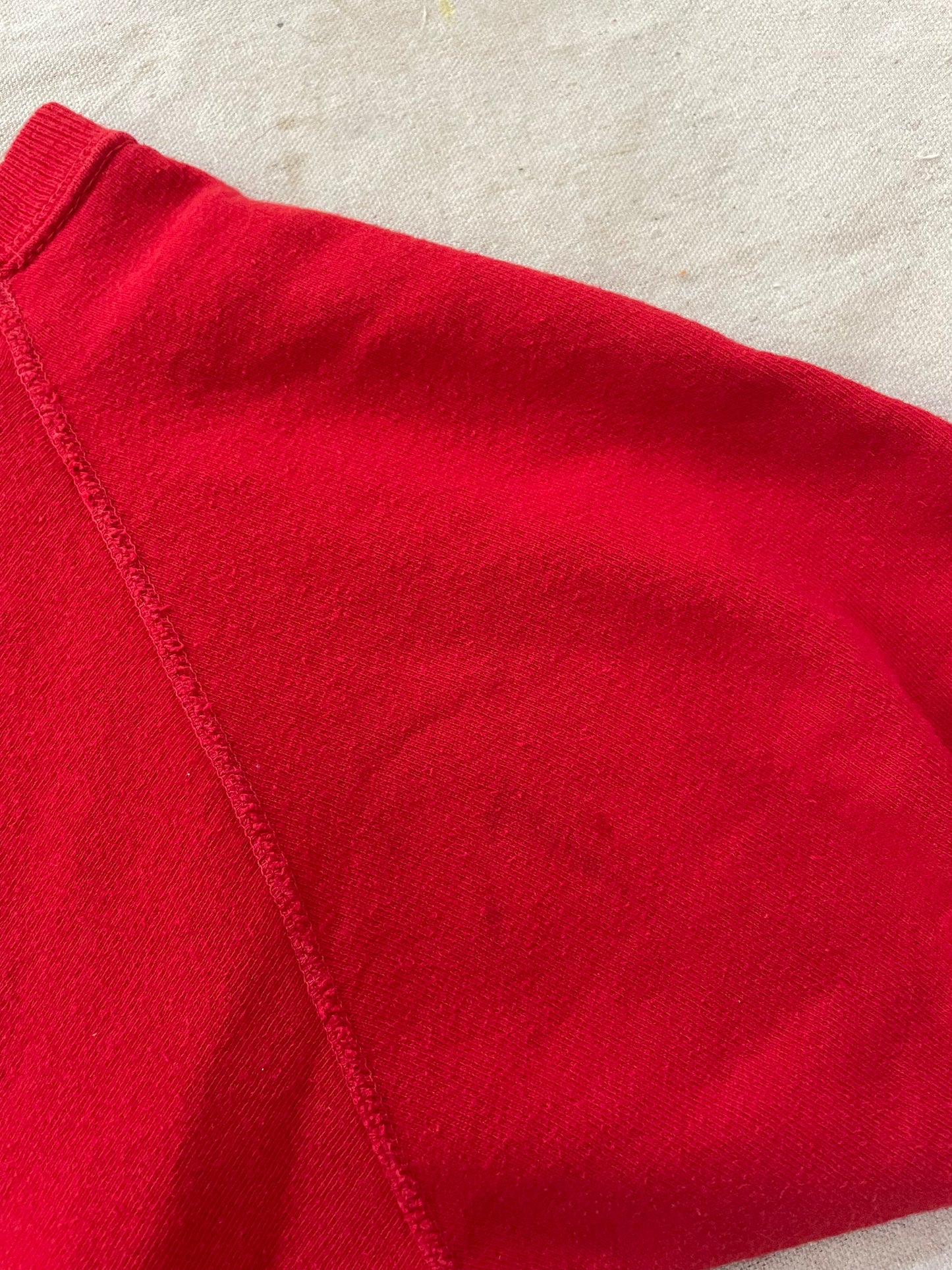 70s Blank Red Short Sleeve Sweatshirt