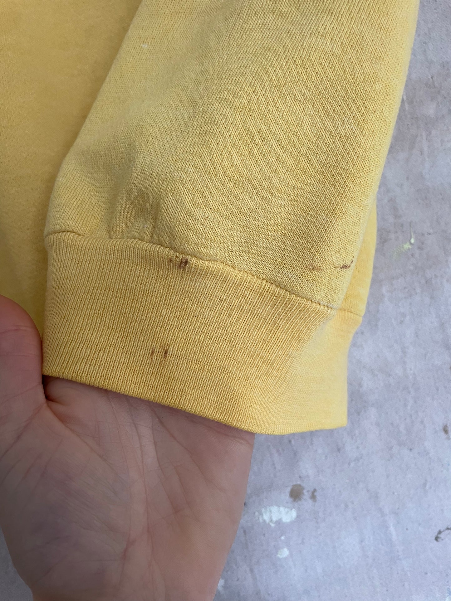 70s Blank Yellow Short Sleeve Sweatshirt