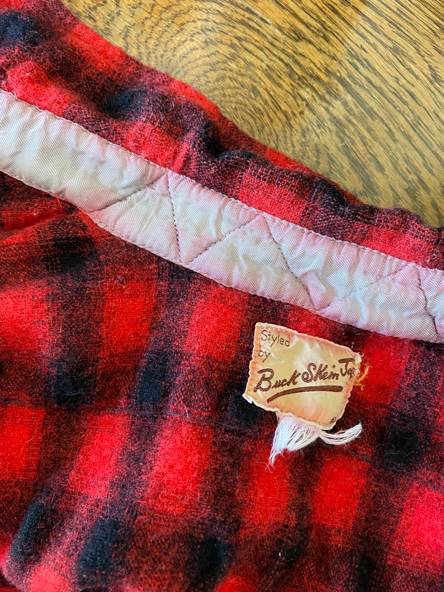 60s Buffalo Plaid Wool Shirt