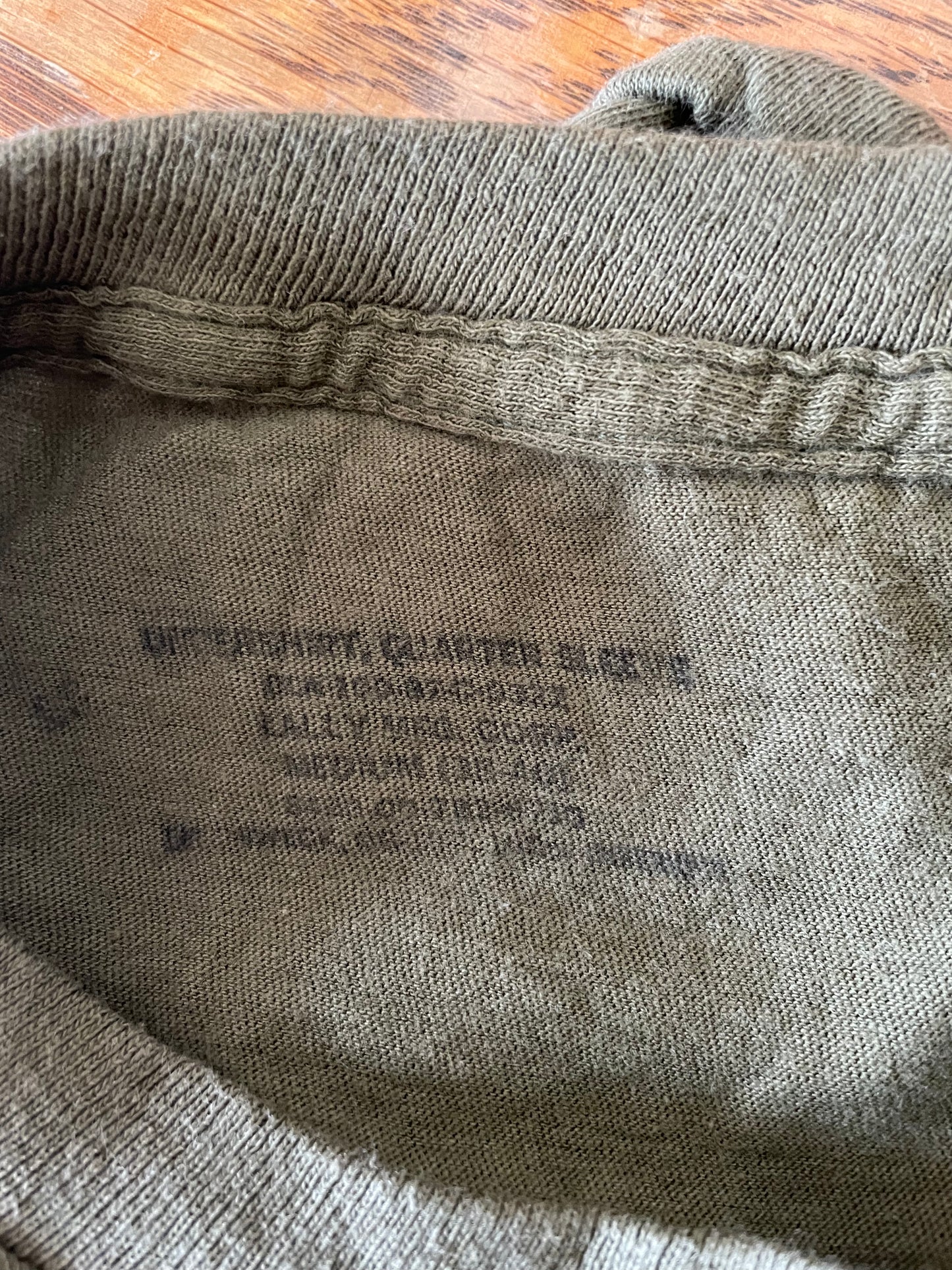 80s Green Army Undershirt Tee