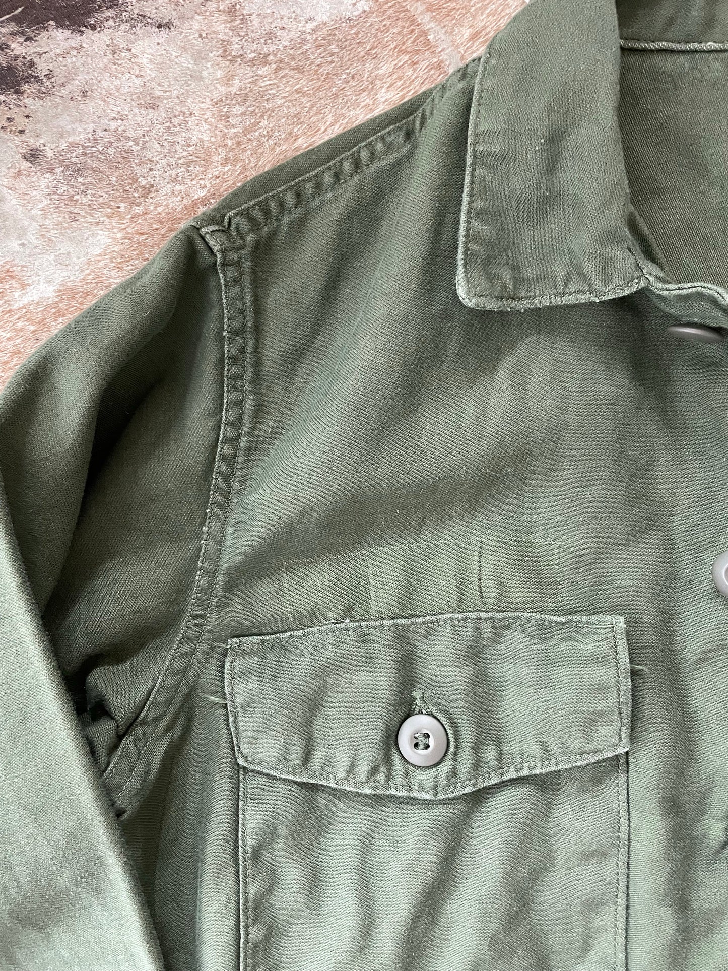 60s OG-107 Button Down Army Shirt