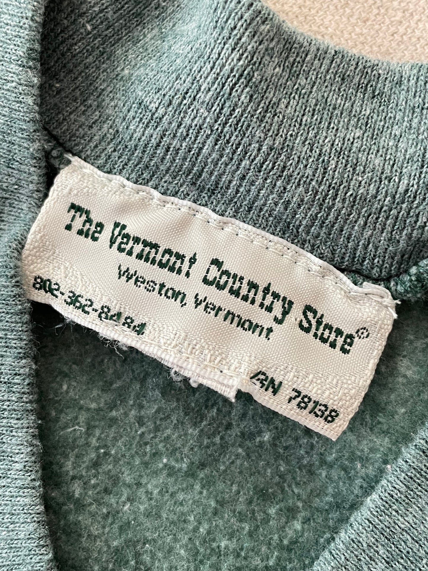 80s Blank Sage Green Short Sleeve Sweatshirt