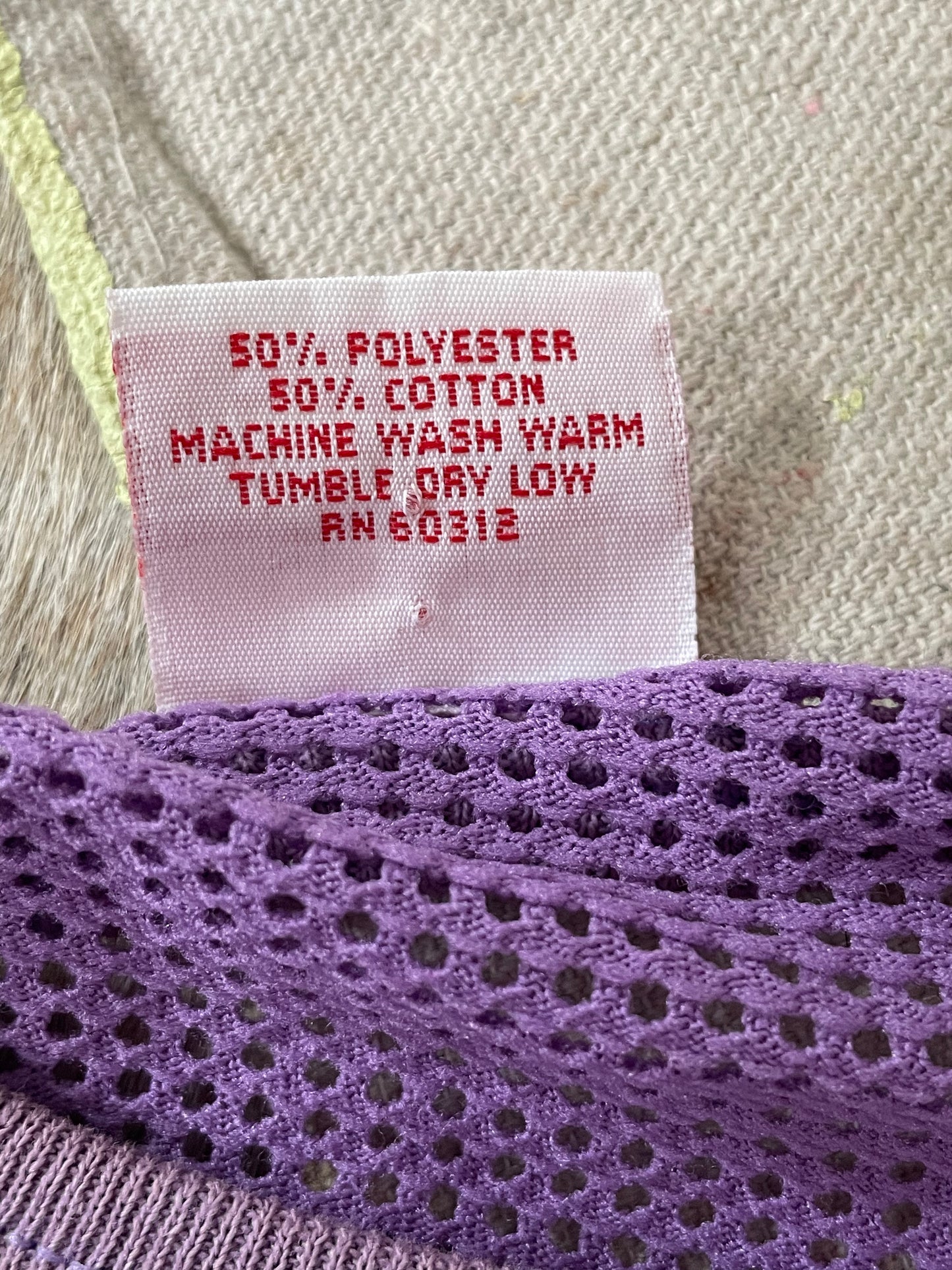 80s Lavender Mesh Muscle Tee