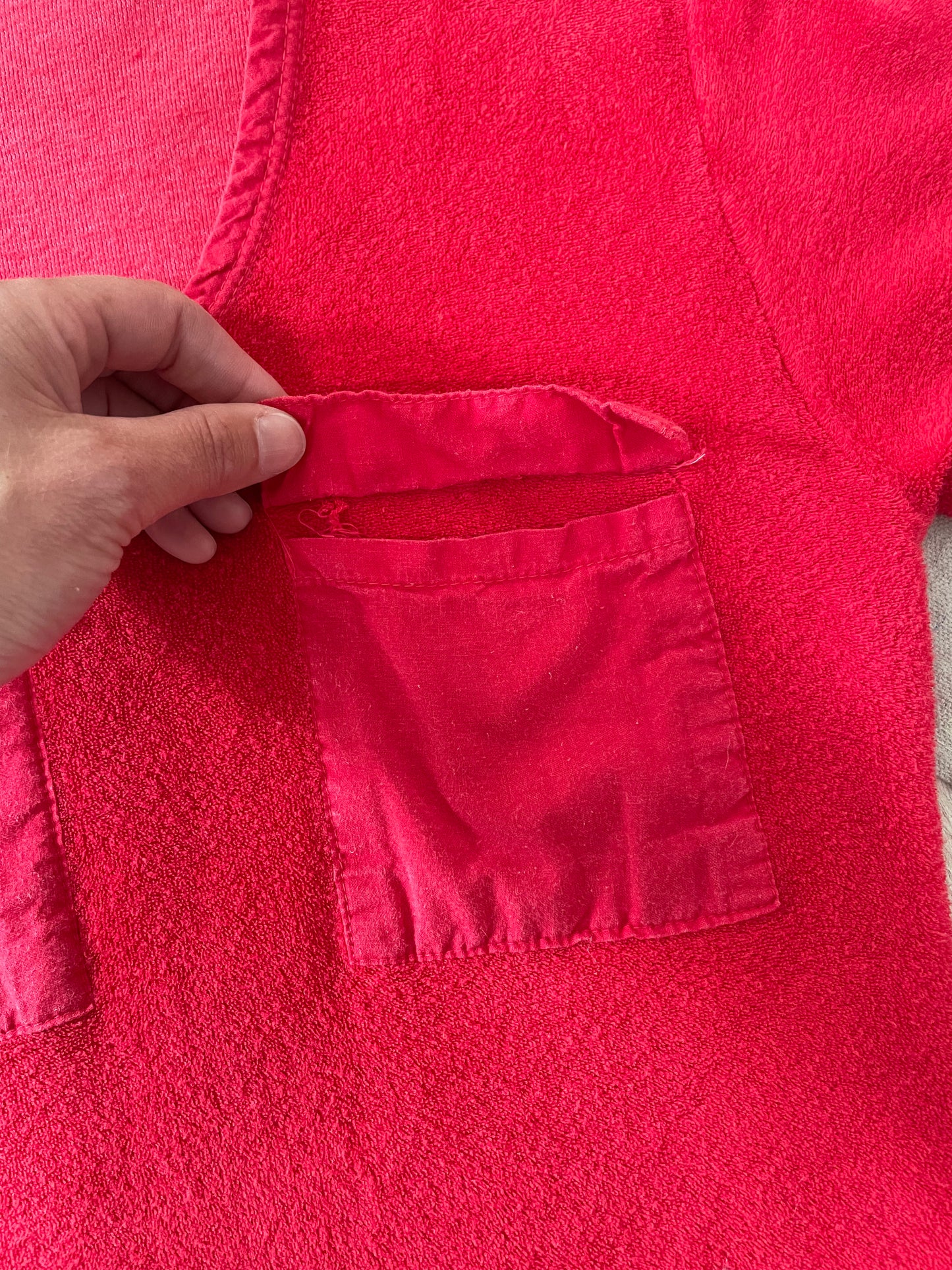 70s Red Terry Cloth Shirt