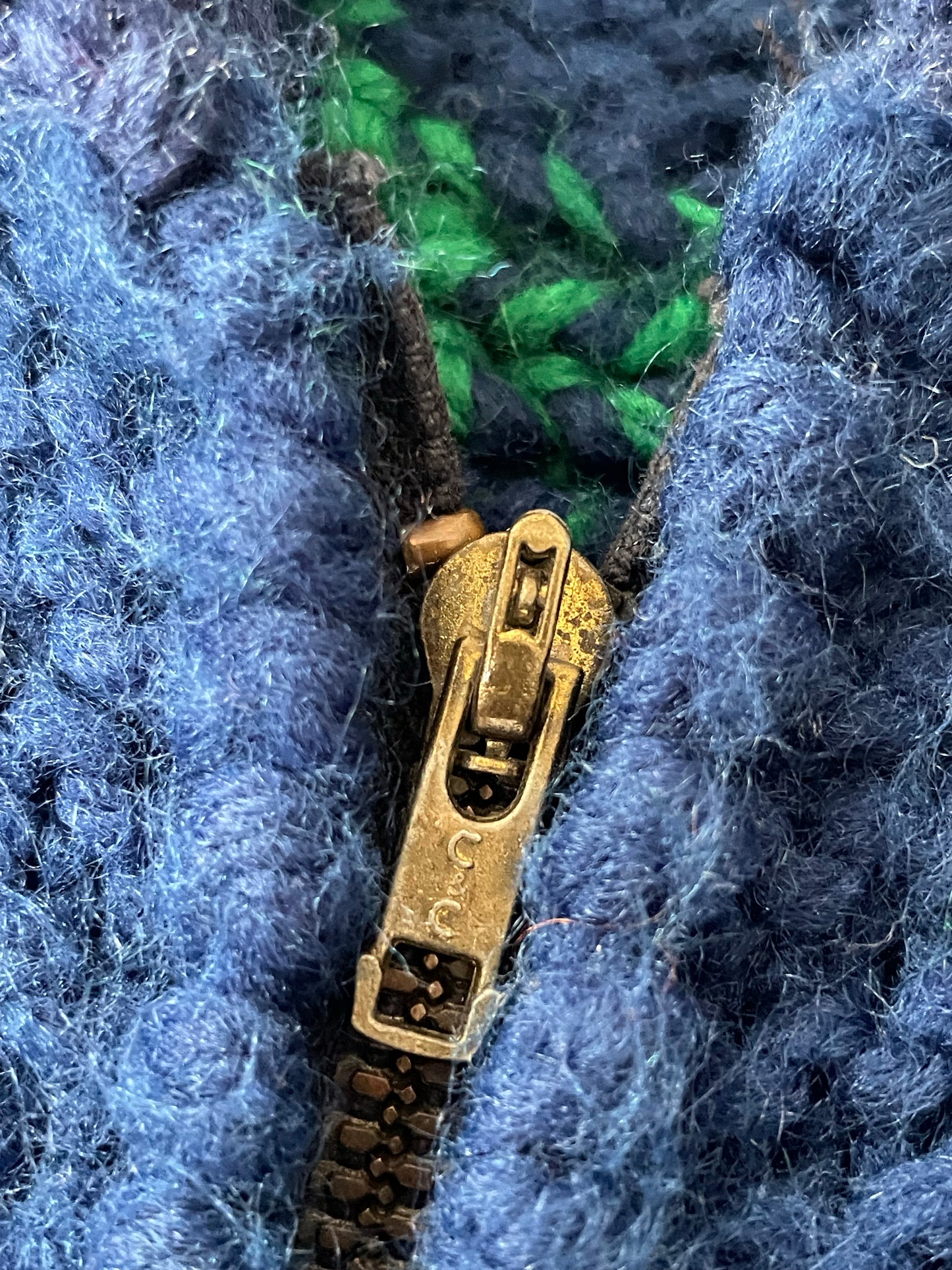 Mary Maxim “The Skiers” Hand Knit Sweater