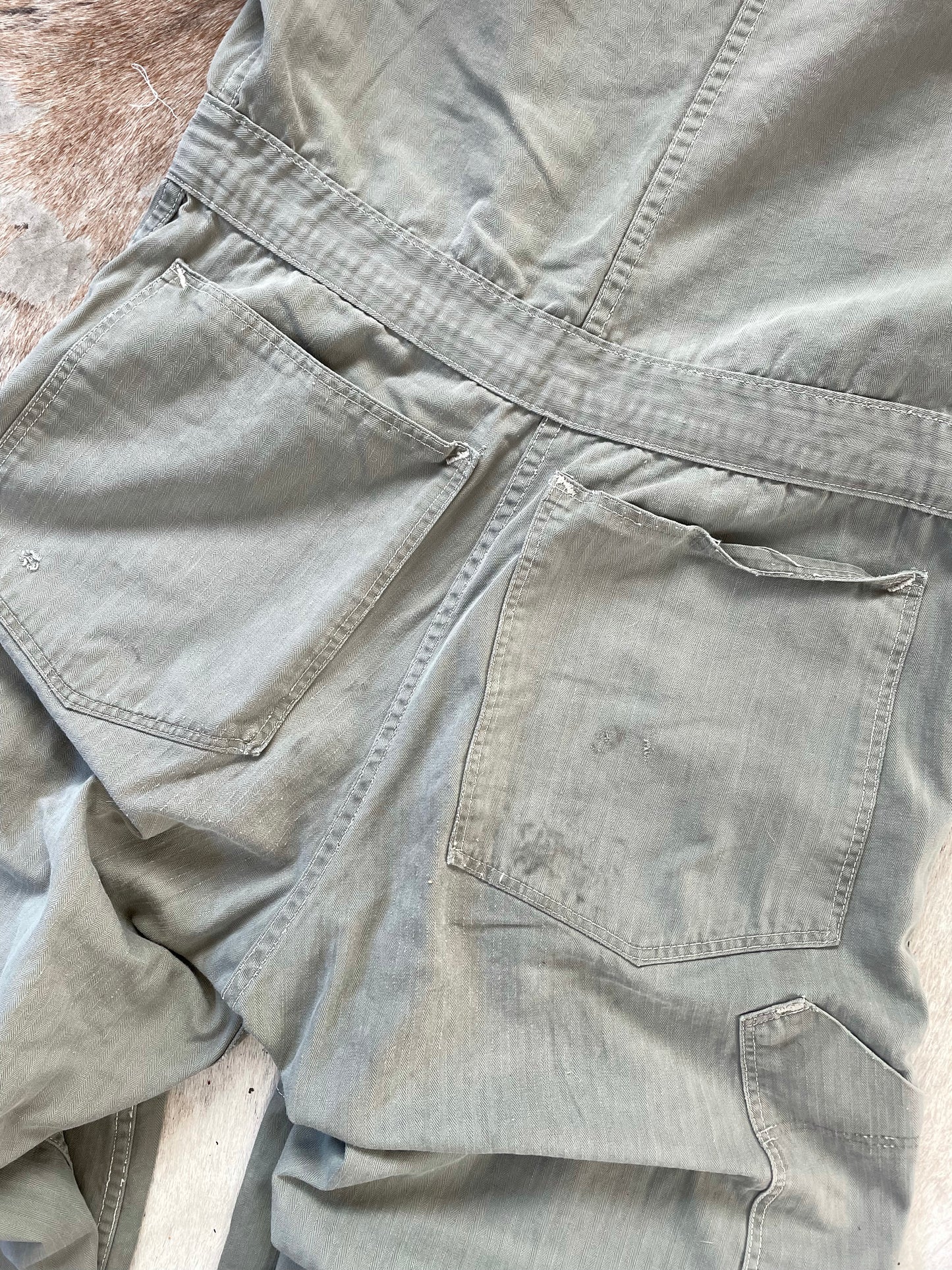 40s/50s Green Gray HBT Coveralls