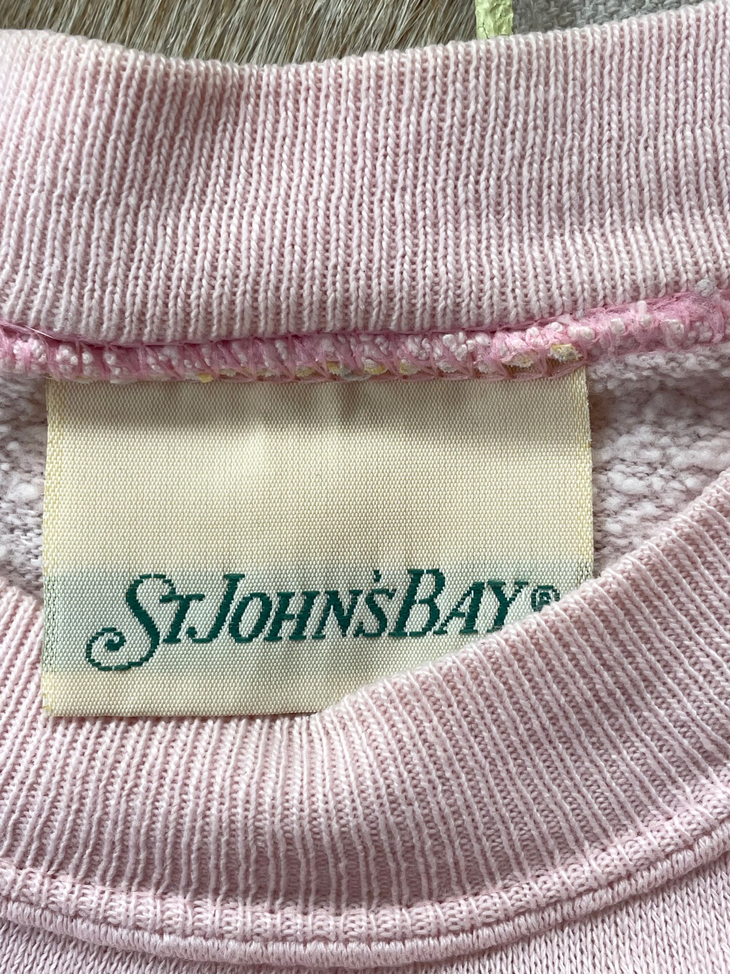 90s Blank Pale Pink Short Sleeve Sweatshirt