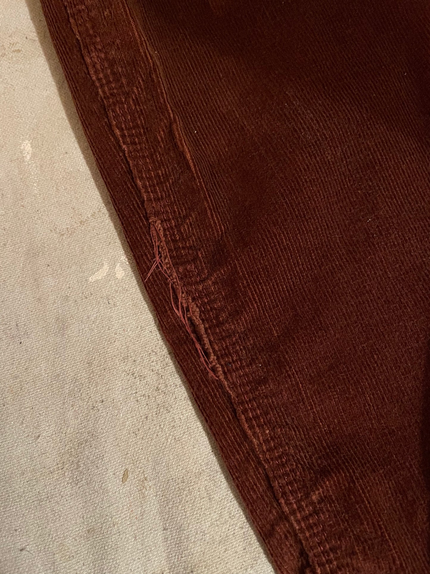 70s Brick Corduroy Lee Overalls