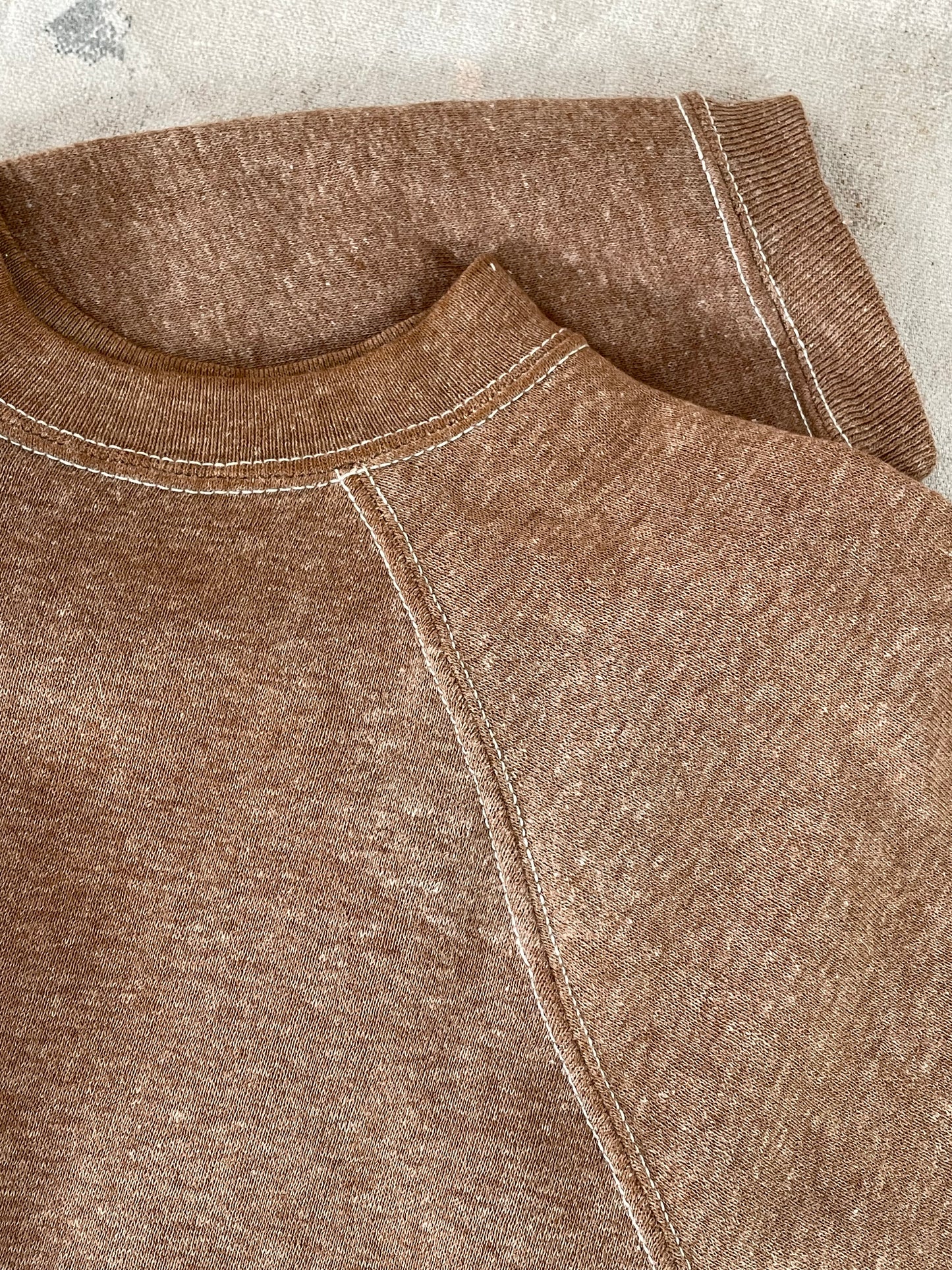 70s Blank Brown Short Sleeve Sweatshirt