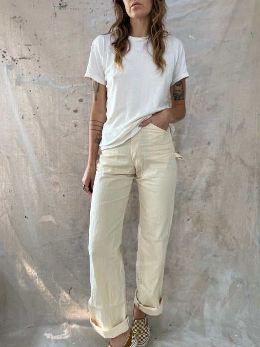 70s Ecru DeeCee Carpenter Painter Pants