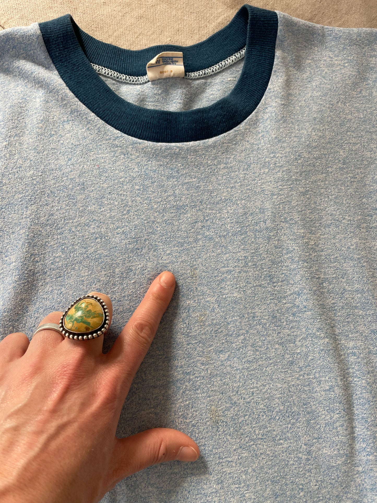 60s Penney’s Towncraft Blue Ringer Tee