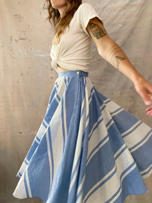80s Chambray Circle Skirt