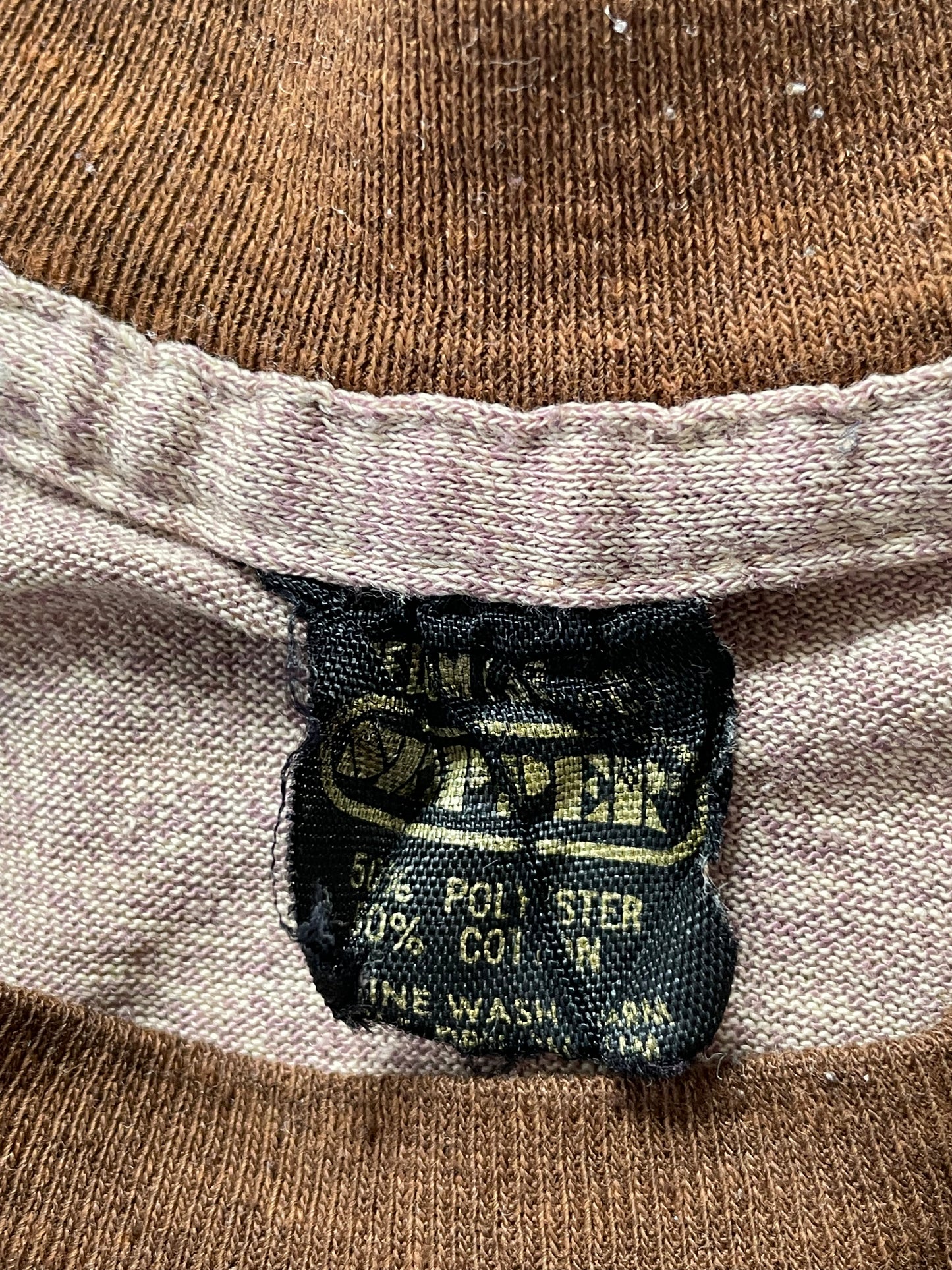 80s Brown Ringer Tee By Skipper