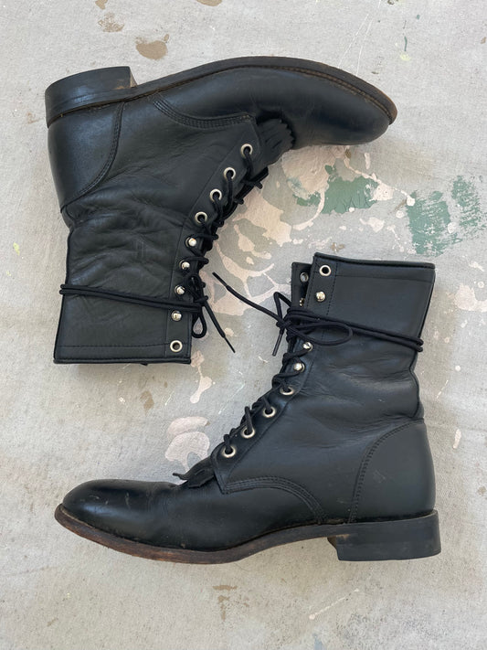 80s Black Justin Roper Boots