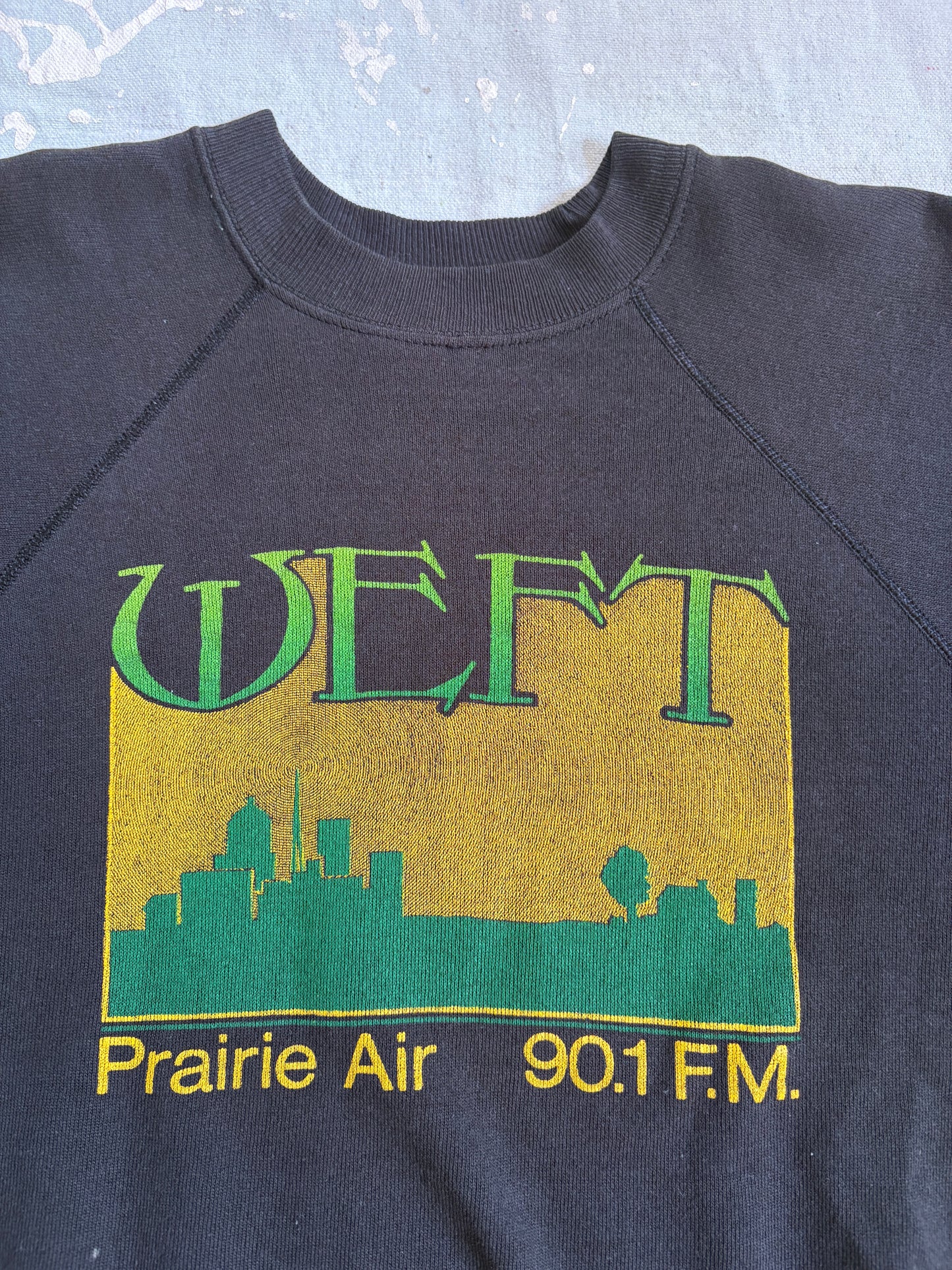 Vintage 80s 90.1Fm WEFT Prairie Air Radio Sweatshirt