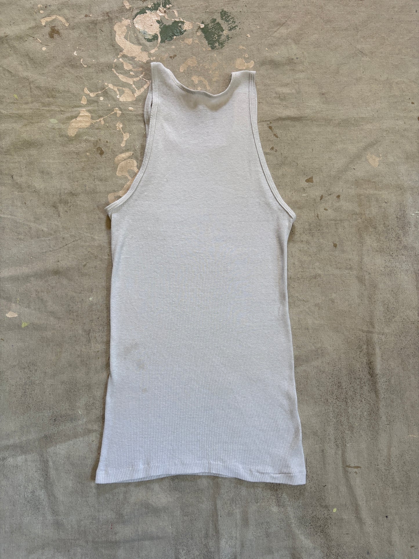 Vintage 80s Hanes Blank White Tank Top