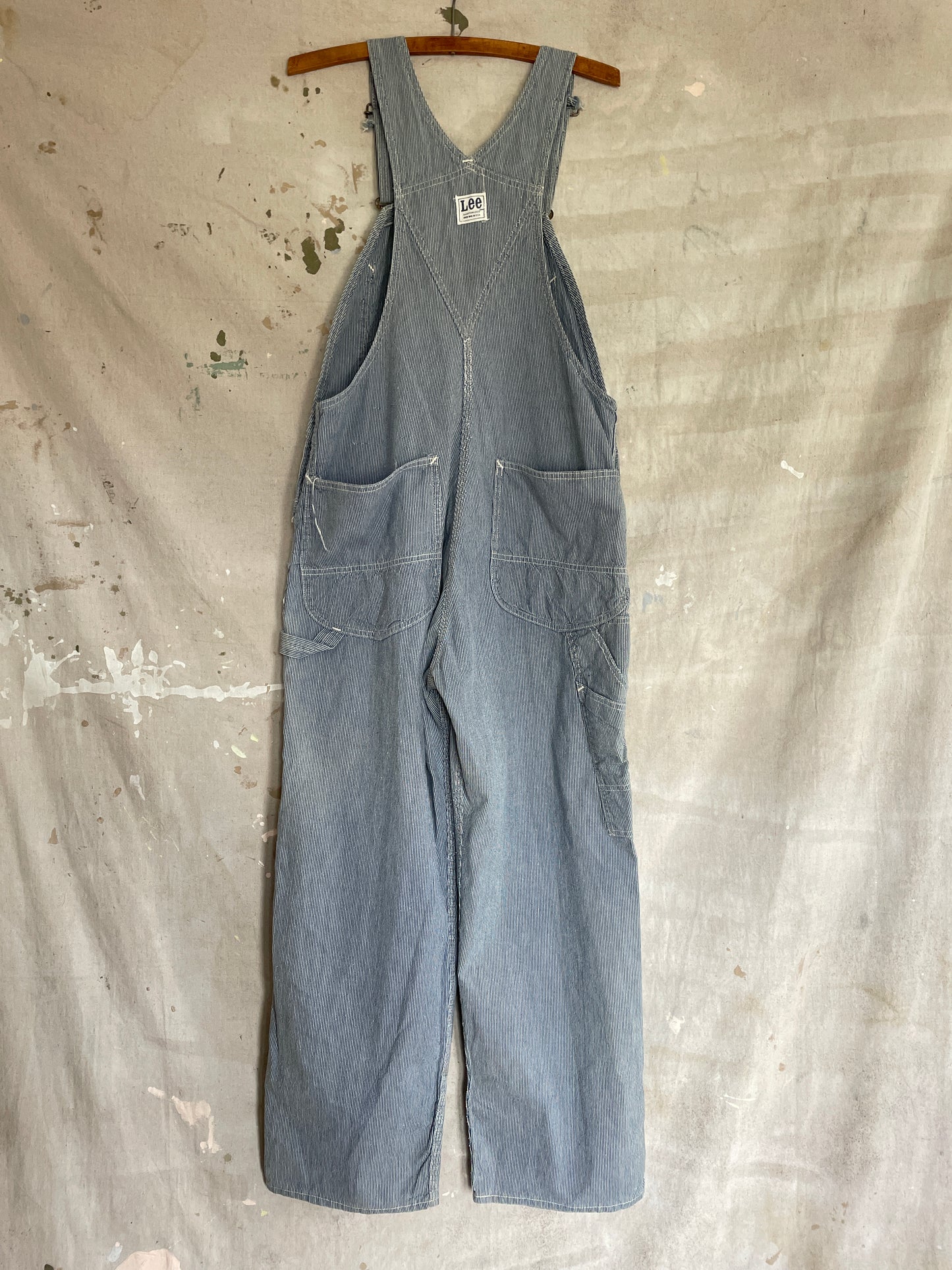 80s Striped Lee Overalls