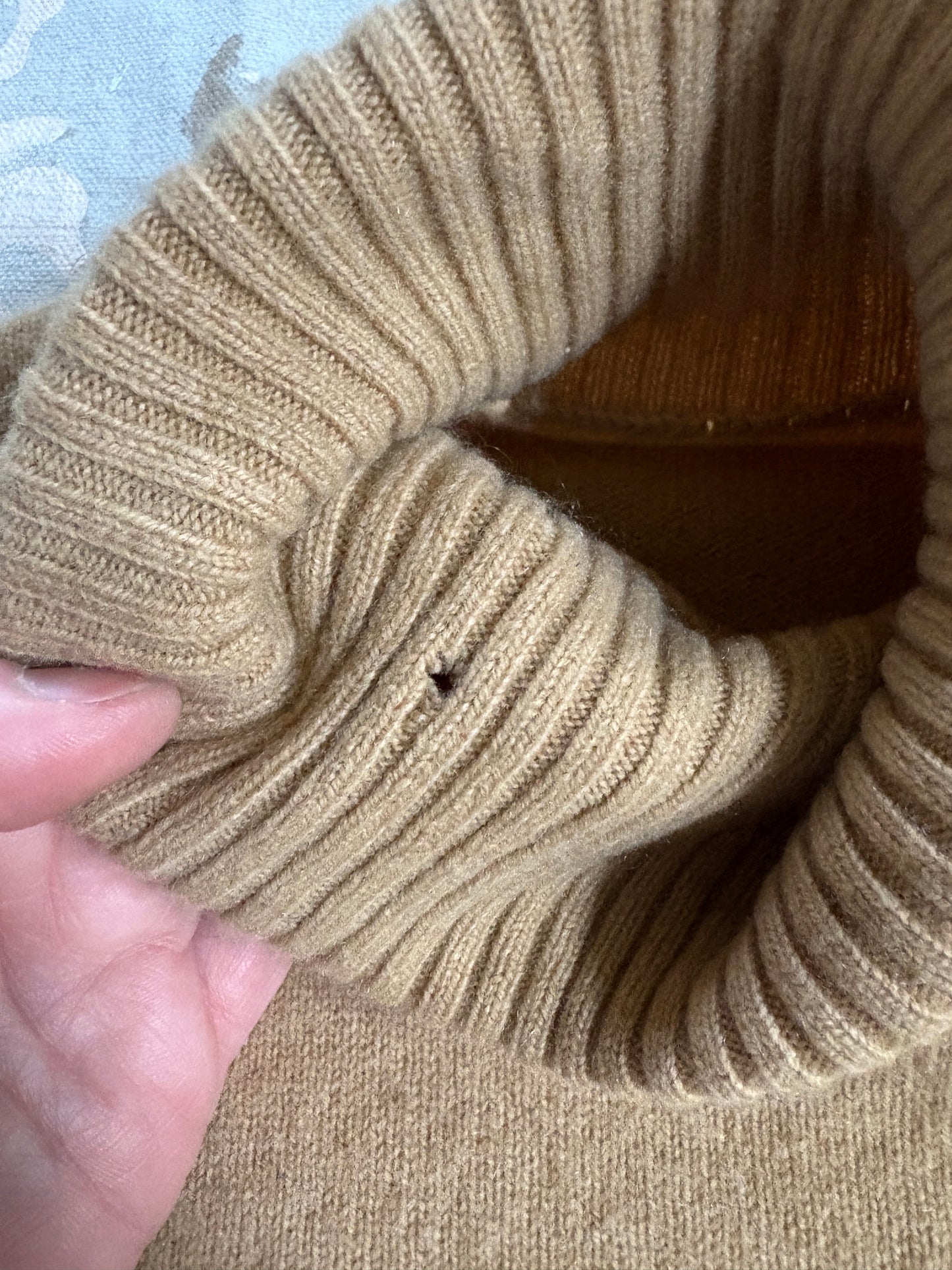 70s Cashmere Camel Turtleneck Sweater