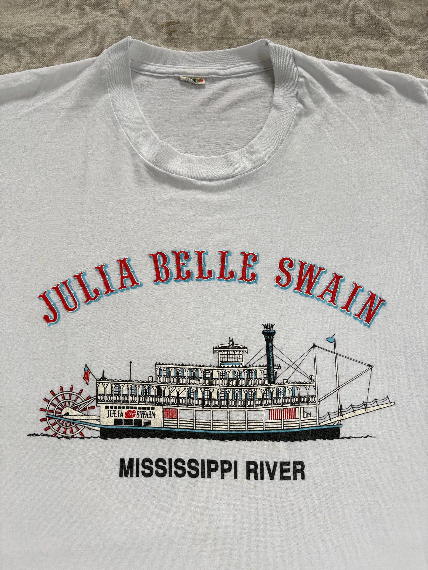 Vintage 80s Julia Belle Swain Mississippi River Tee