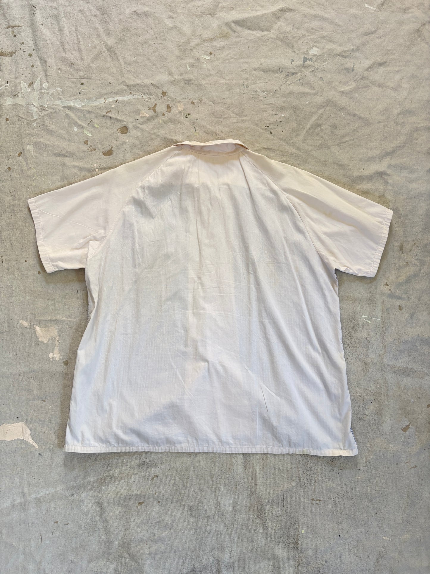 Vintage 60s Penneys Loop Collar Gingham Short Sleeve Shirt