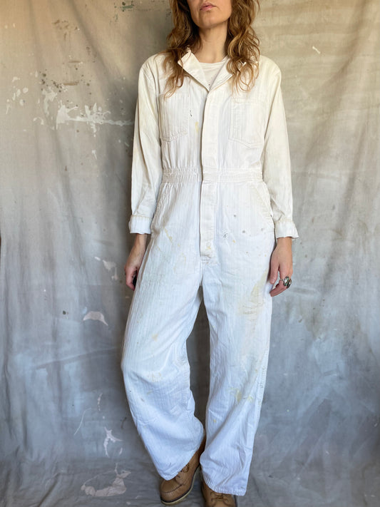 70s White HBT Coveralls