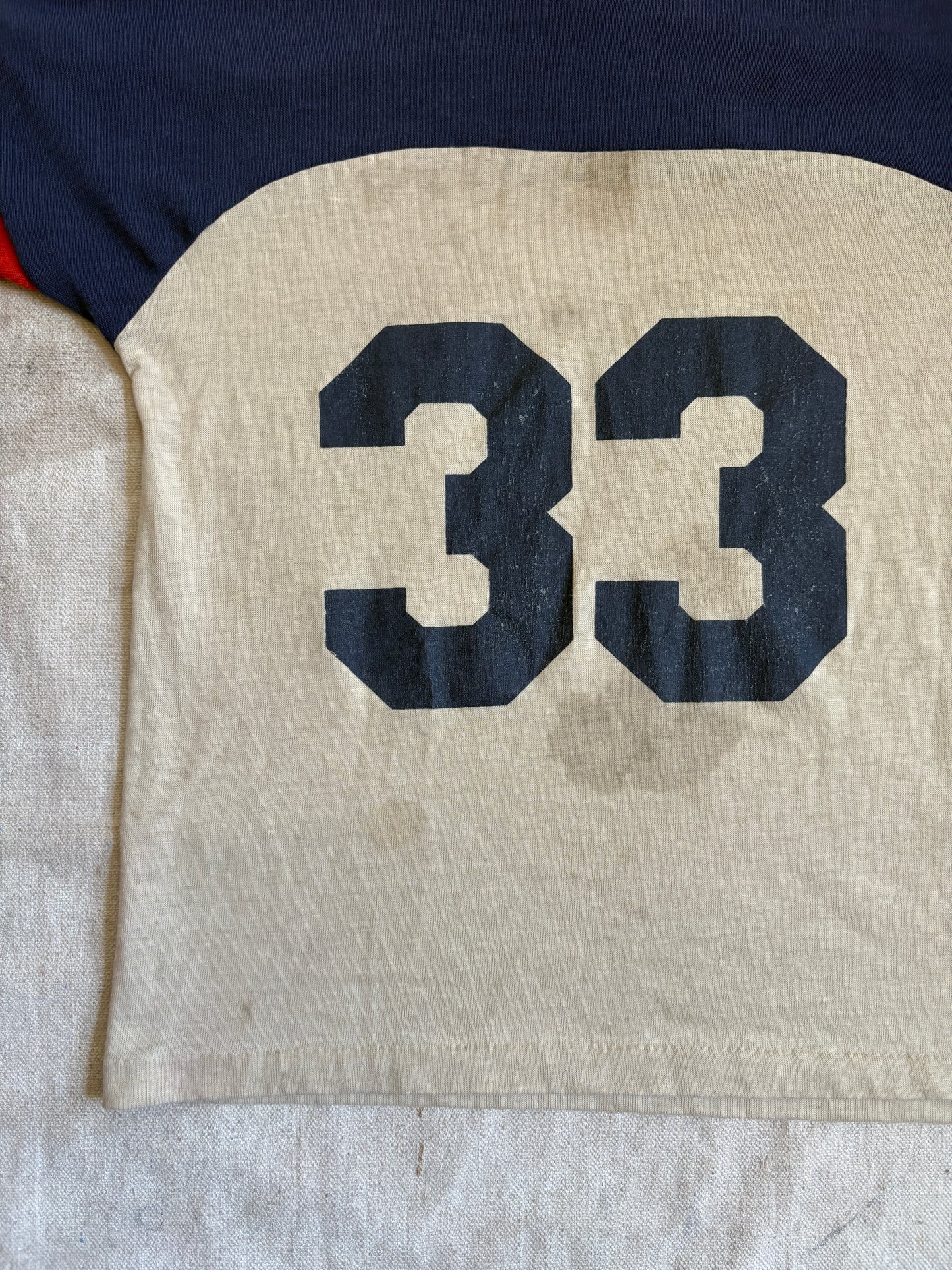 Vintage 80s 33 Jersey Baby Tee