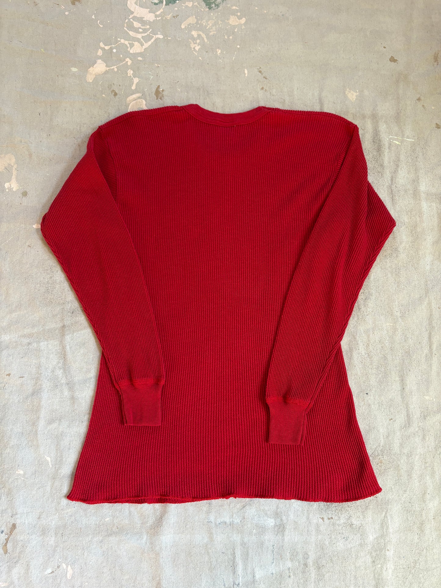 90s Blank Red Thermal Undershirt