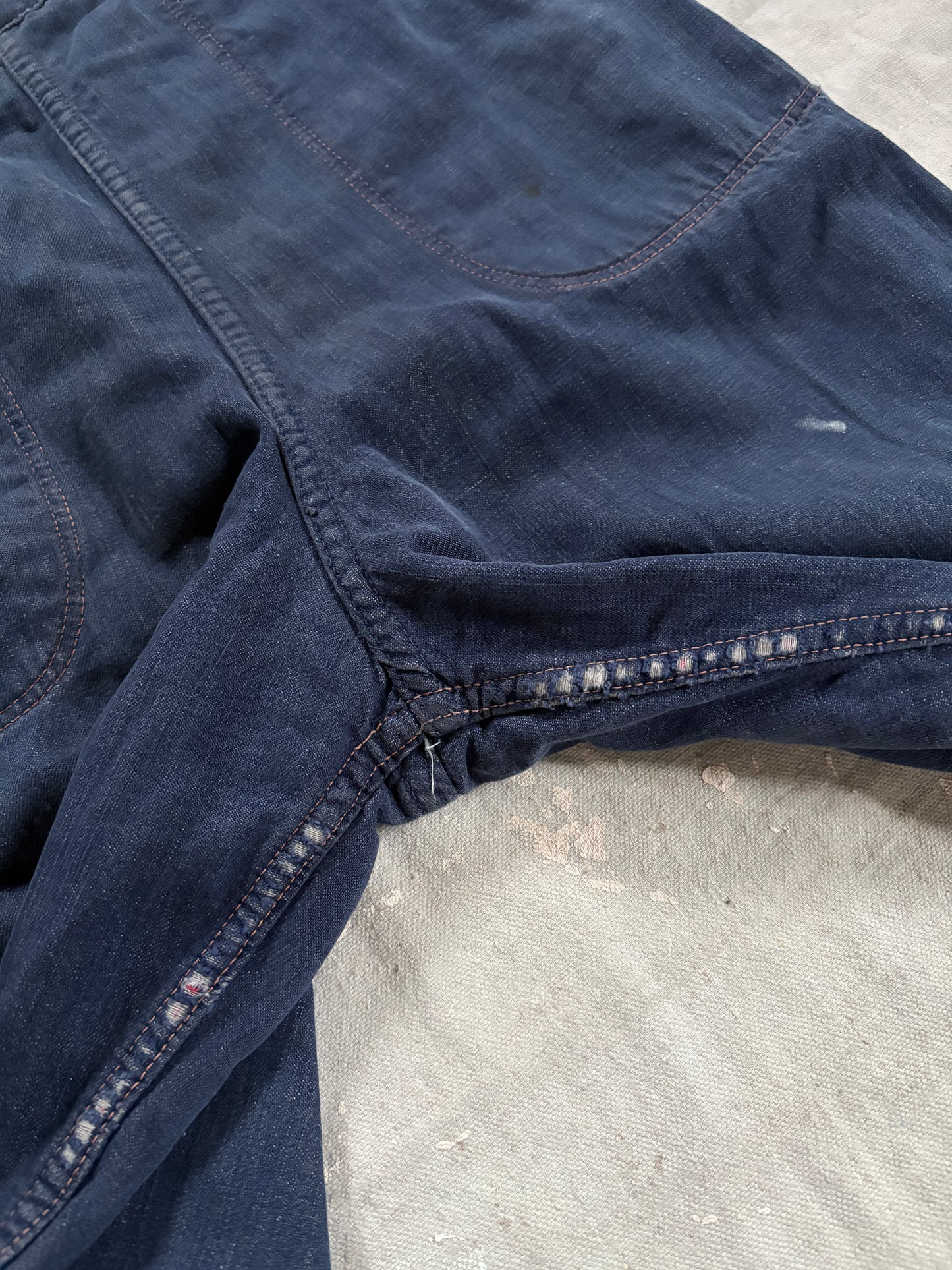 Vintage 50s Flannel Lined Side Zip Jeans