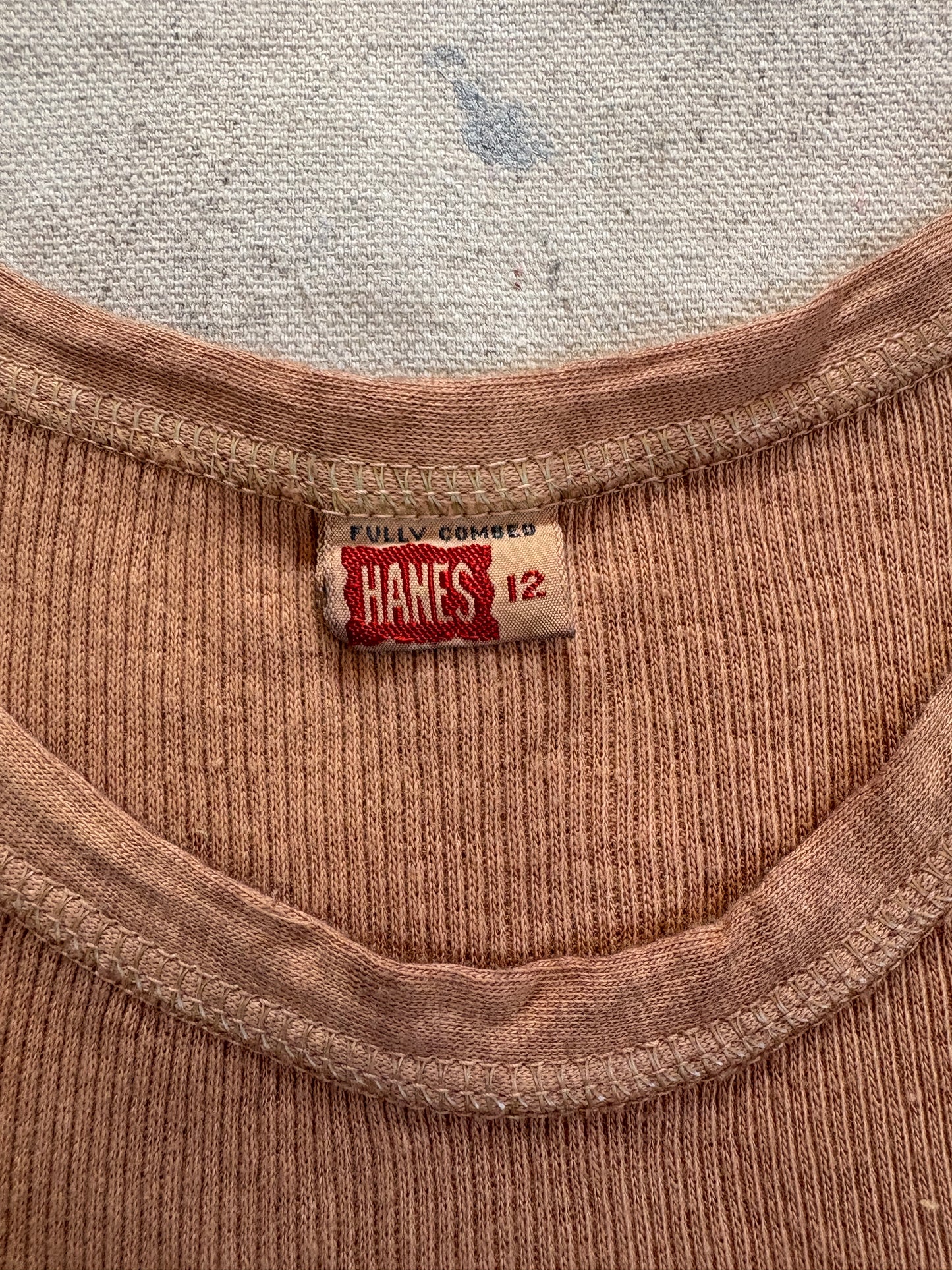 Vintage 50s Hanes Overdyed Tank Top