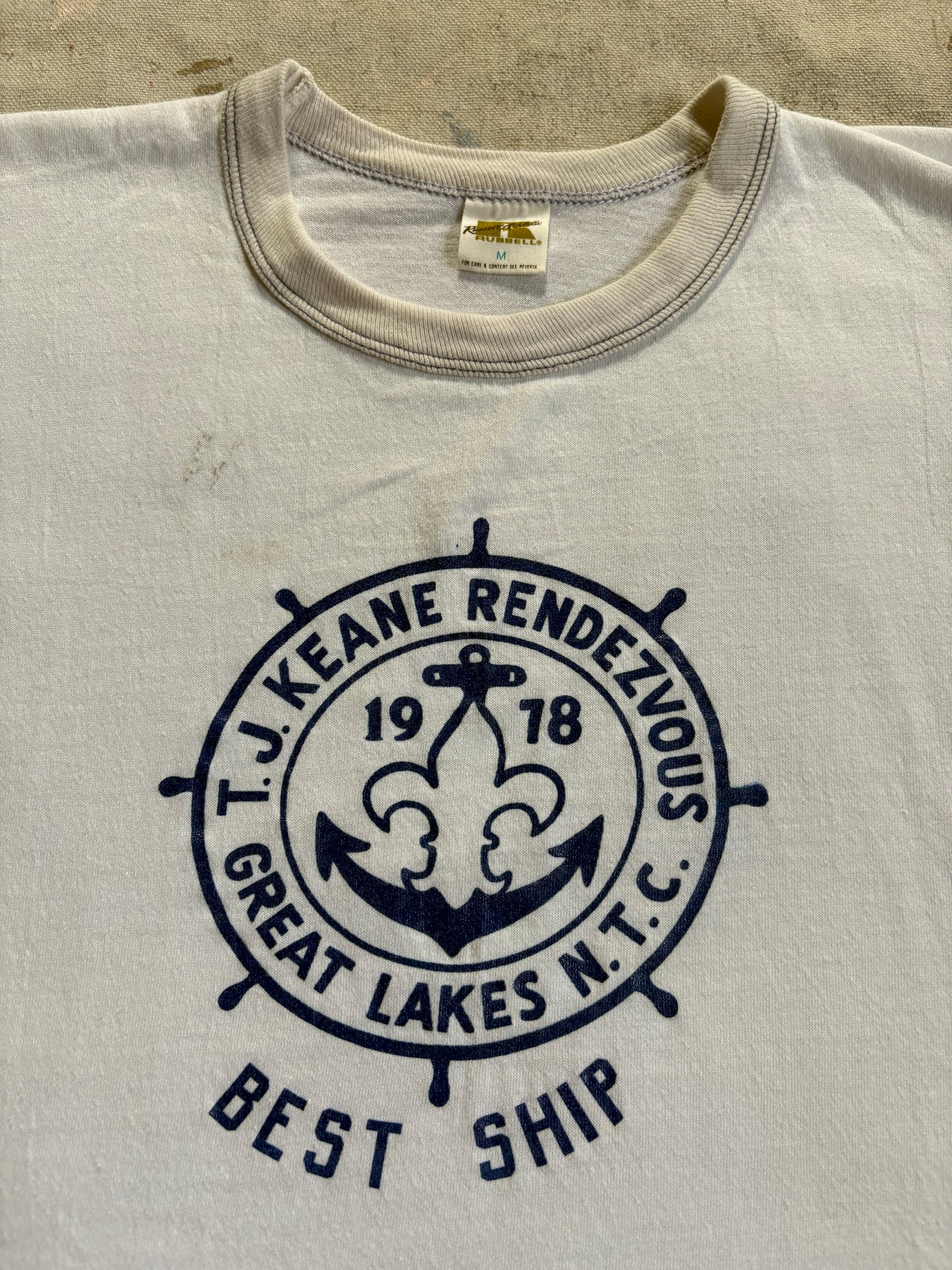 70s TJ Keane Rendevous BSA Ringer Tee