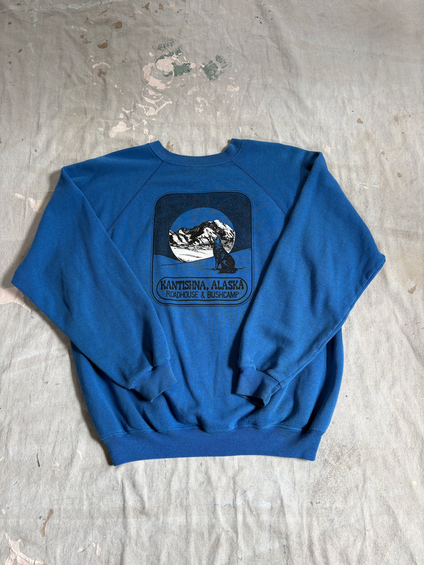 Vintage 80s Kantishna Alaska Howling Wolf Sweatshirt