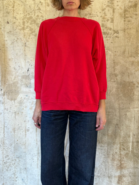 Vintage 90s Blank Red Sweatshirt