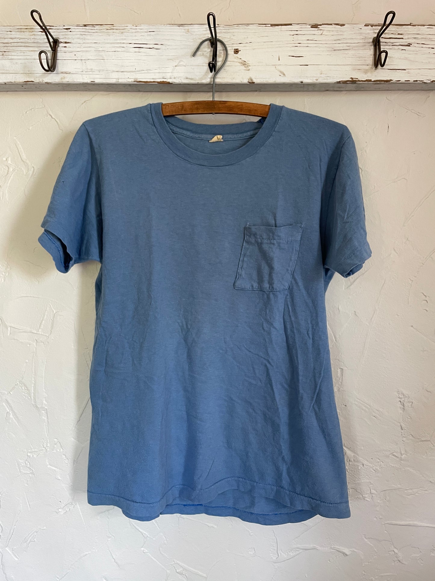 70s Blank Blue Pocket Tee