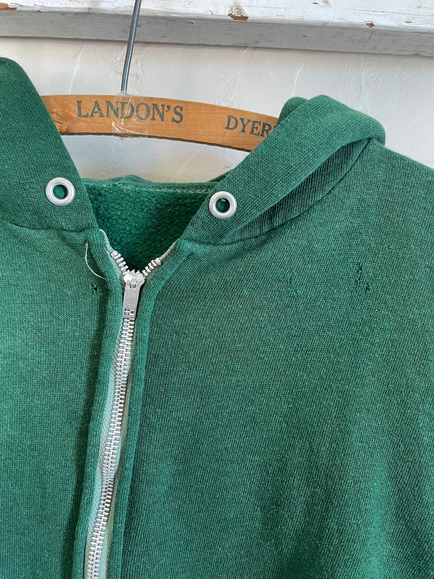 70s Blank Green Hoodie Sweatshirt