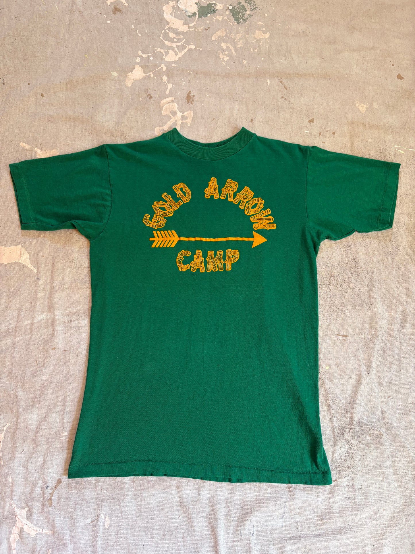 70s/80s Log Lettering Gold Arrow Camp Tee